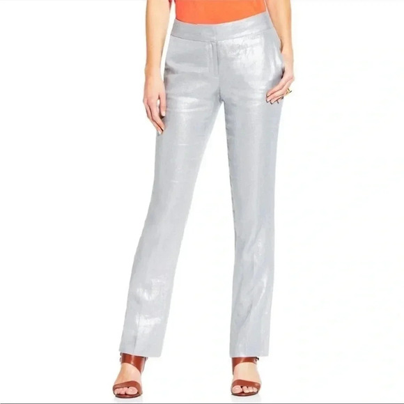 Vince Camuto silver 100% linen pants - Picture 1 of 10